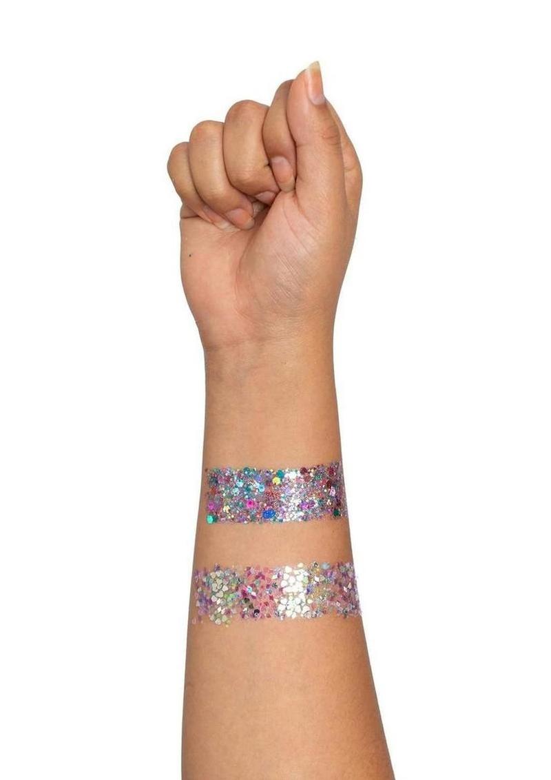 Leg Avenue Prism Nipple Jewels Stickers and Body Glitter (2 Packets) – Multicolor