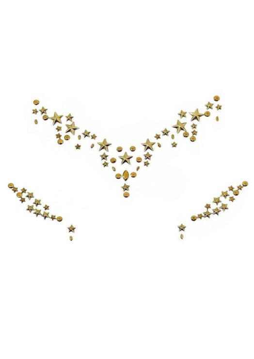 Leg Avenue Star Sign Face Jewels Sticker - Gold