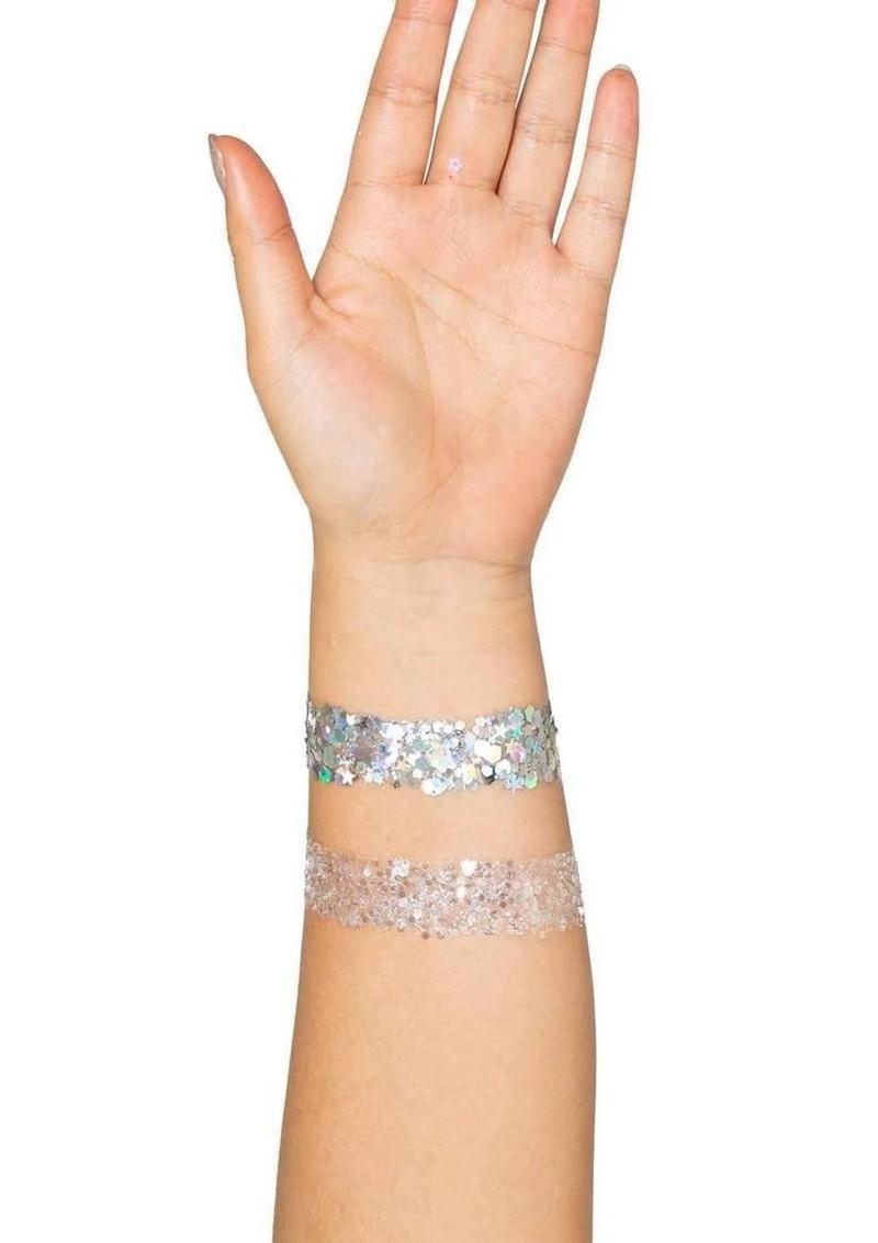 Leg Avenue Kismet Mirror Star Body Jewels Stickers and Body Glitter (2 Pack) – Silver