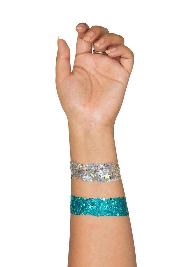 Leg Avenue Divinity Face Jewels Stickers and Body Glitter (2 Packets) – Multicolor