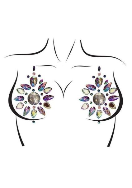 Leg Avenue Cressida Nipple Jewels Stickers (2 Packets) - Multicolor