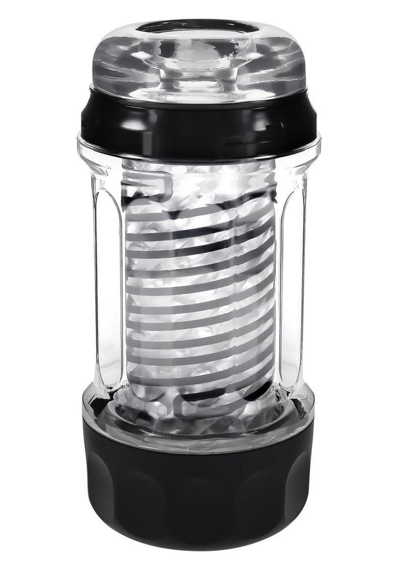 Playboy Spring Fling Rechargeable Stroker – Large – Clear/Black