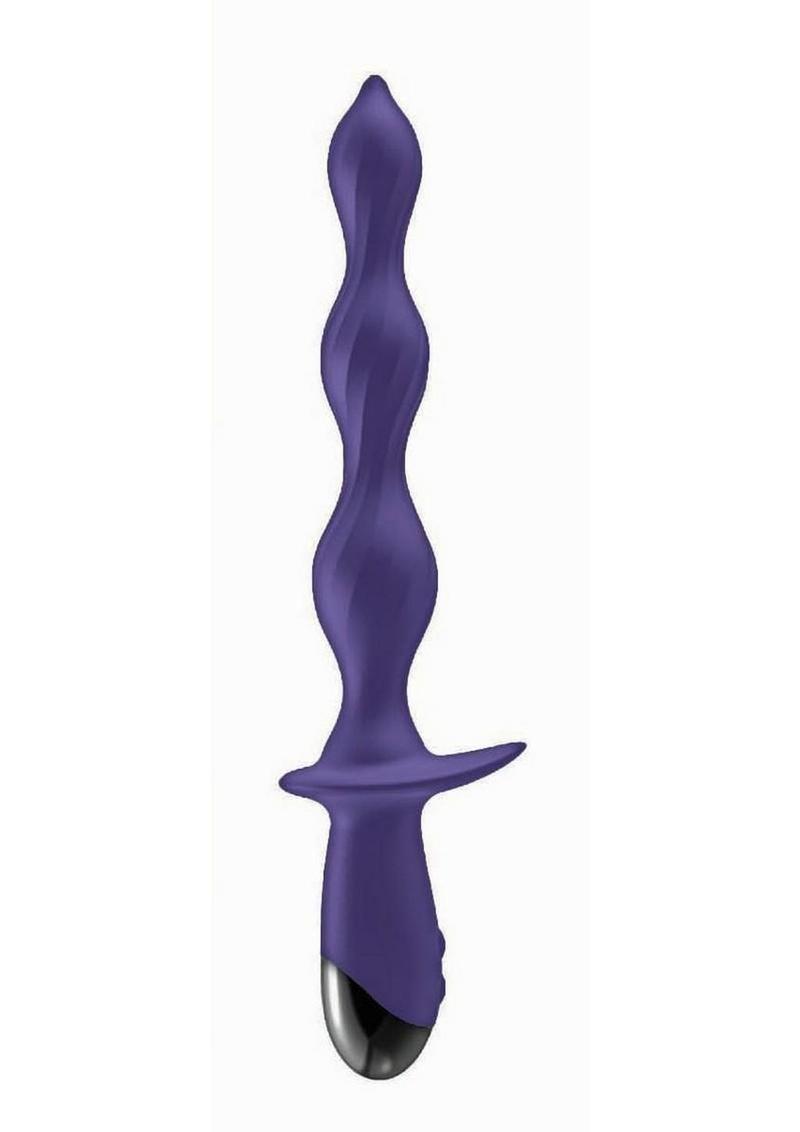 Ass-Sation Deep Dive Contoured Wand Rechargeable Silicone Anal Probe – Purple