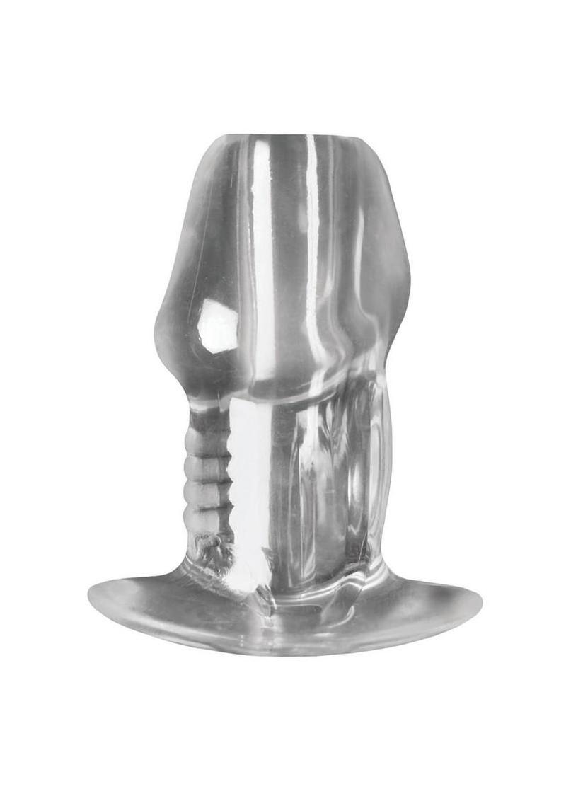 Master Series Dicked Hollow Anal Plug – Small – Clear