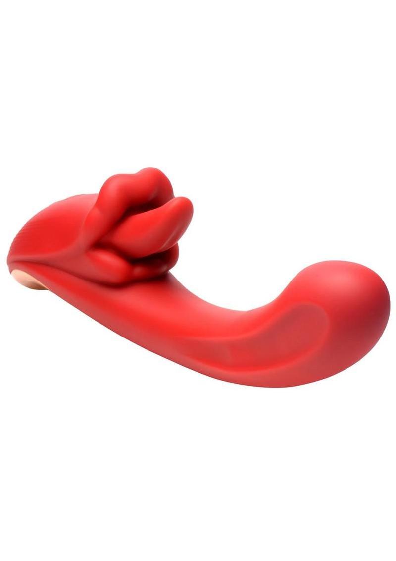Lickgasm Lusty Licker Licking Rechargeable Silicone Vibrator – Red