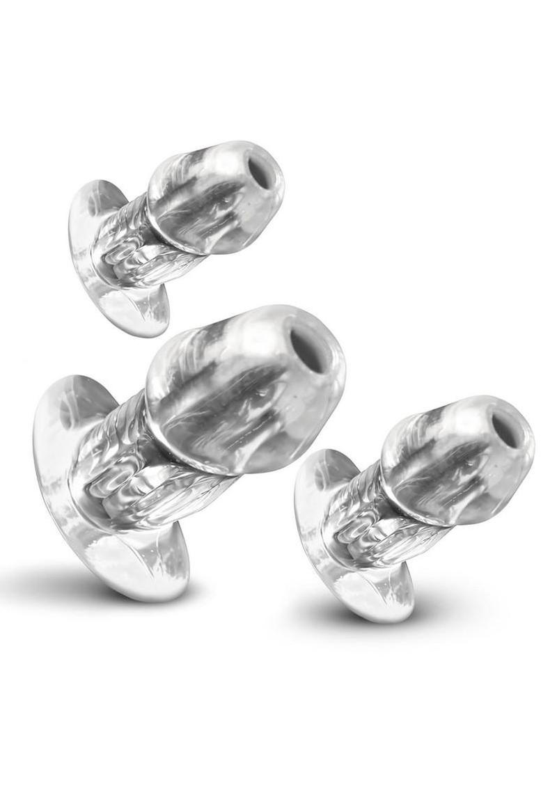 Master Series Dicked Hollow Anal Plug Set (3 Piece) – Clear