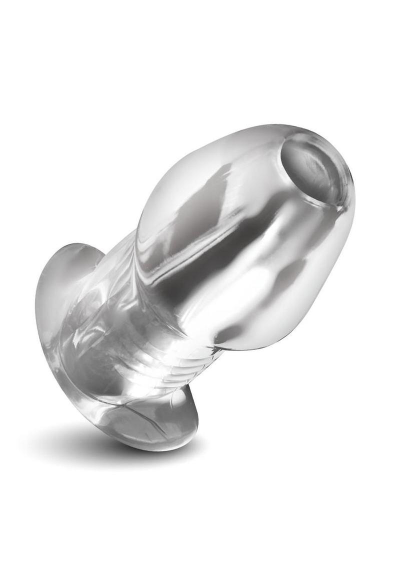 Master Series Dicked Hollow Anal Plug – Large – Clear