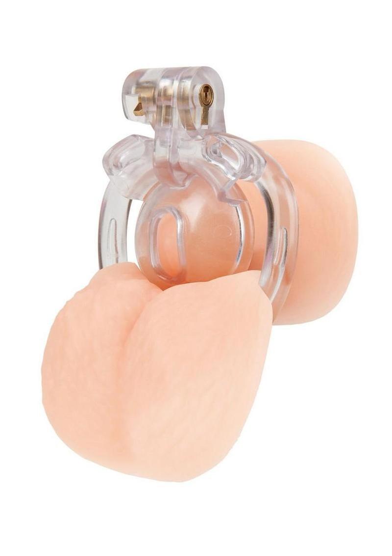 Blueline Acrylic See Thru Mini Cock Micro Chastity Cage – Clear
