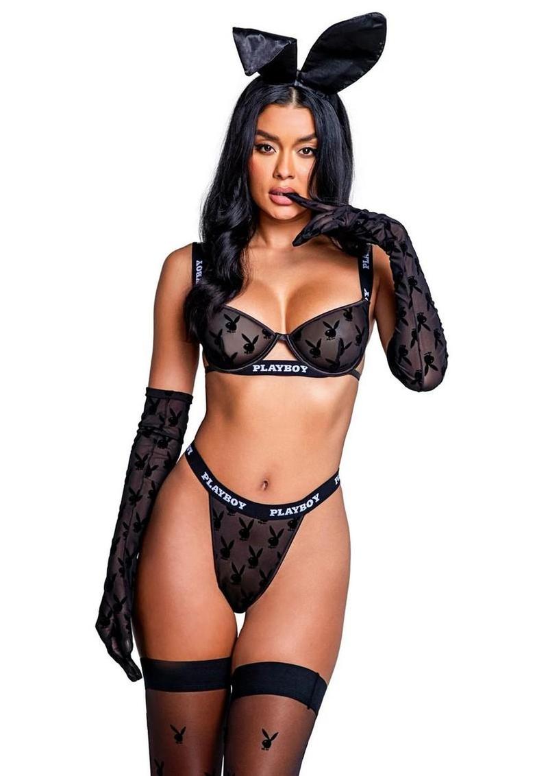 Playboy Bunny Noir Set (2 Piece) - Small - Black