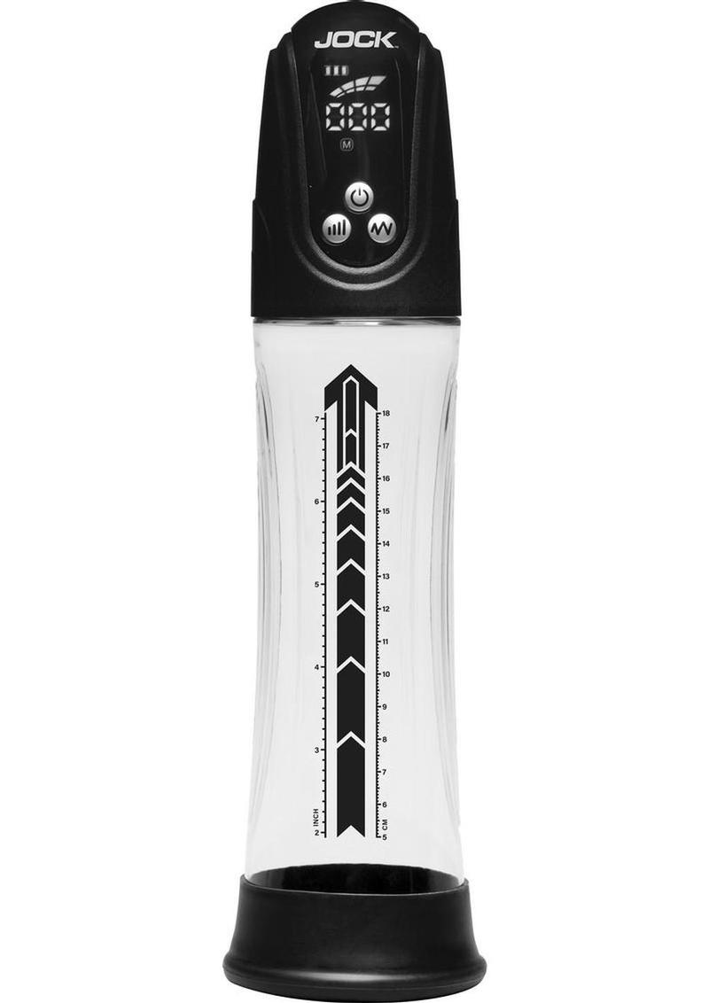 Jock Power Up Digital Automatic Waterproof Rechargeable Penis Pump – Black