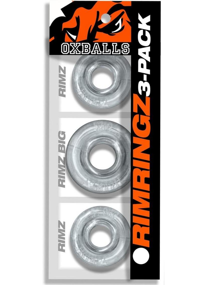 Oxballs Rimrings Multi Size Cockrings (3 Pack) - Clear