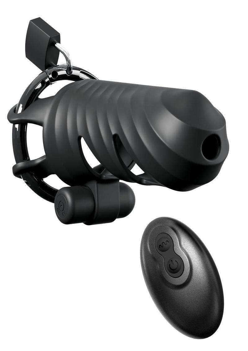 Fantasy C-Ringz Remote-Controlled Vibrating Cock Blocker – Black