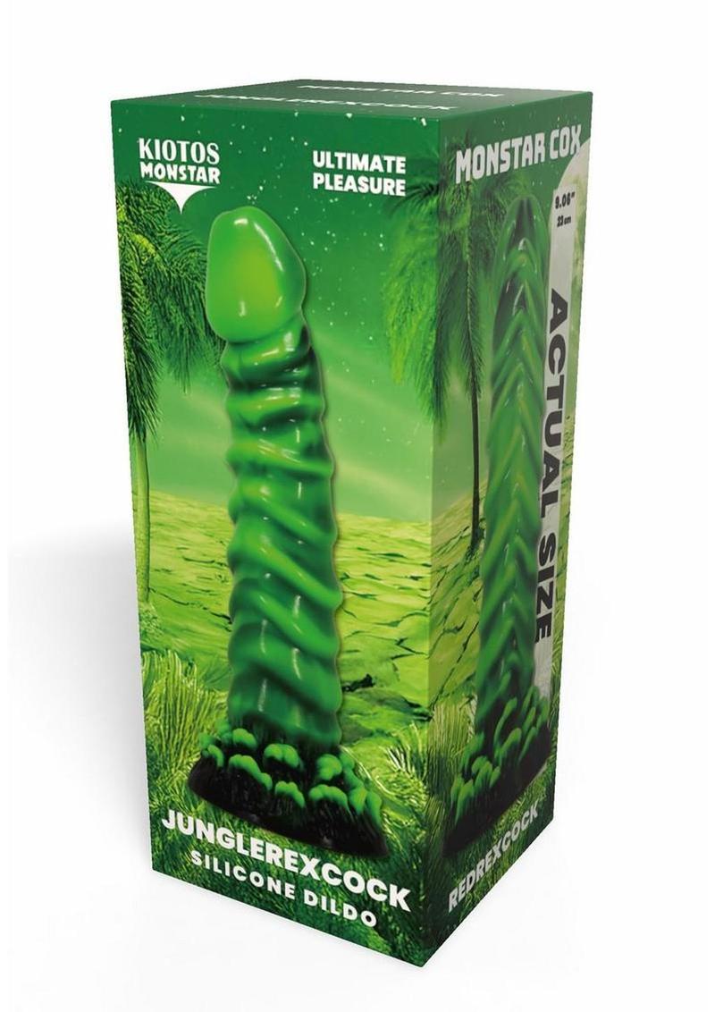 Kiotos Monstar Cox Junglerex Silicone Cock with Suction Cup - Green/Black