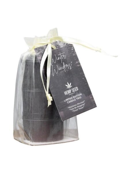Earthly Body 2025 Hemp Seed 3 in 1 Holiday Candle Trio Bag 1.75oz