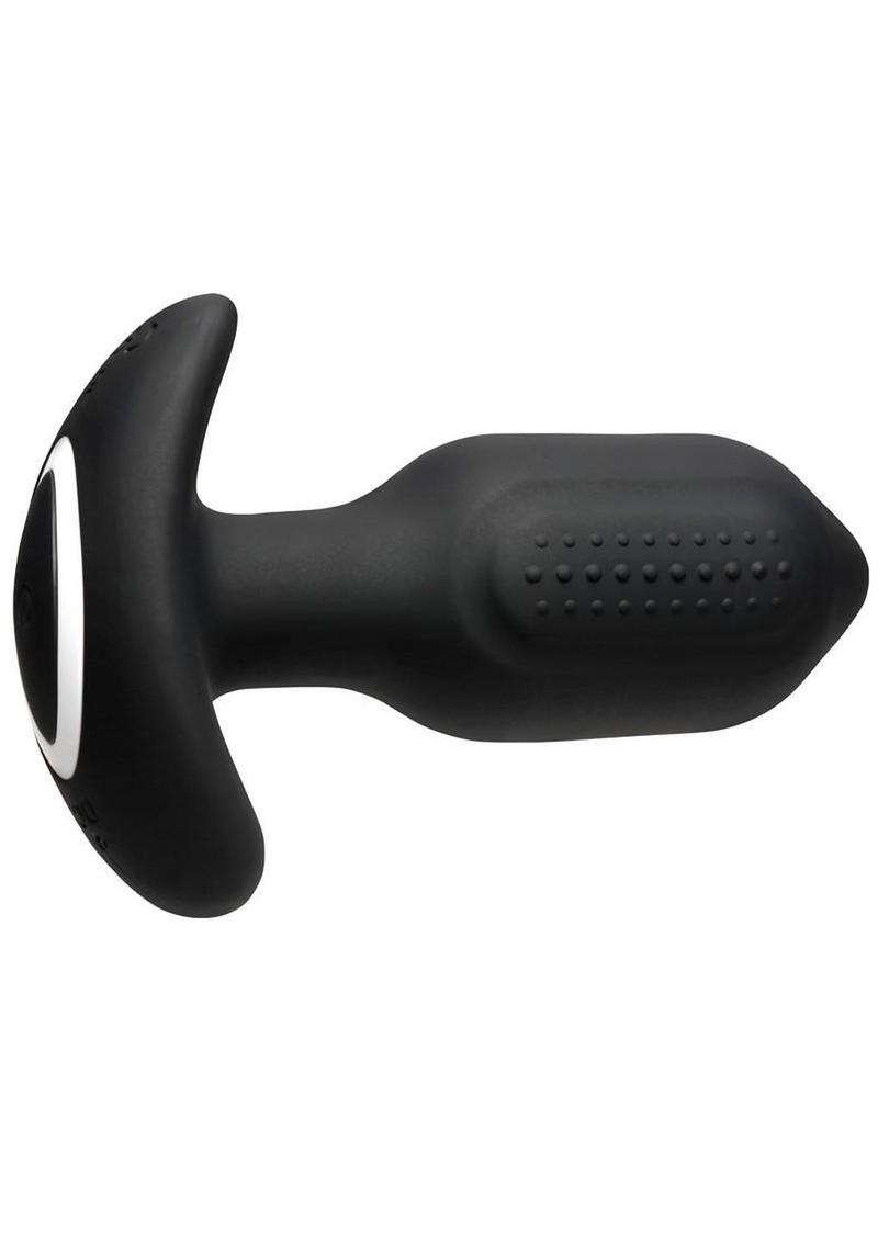 Bang! Bumpy Vibrating Rechargeable Silicone Butt Plug – Black