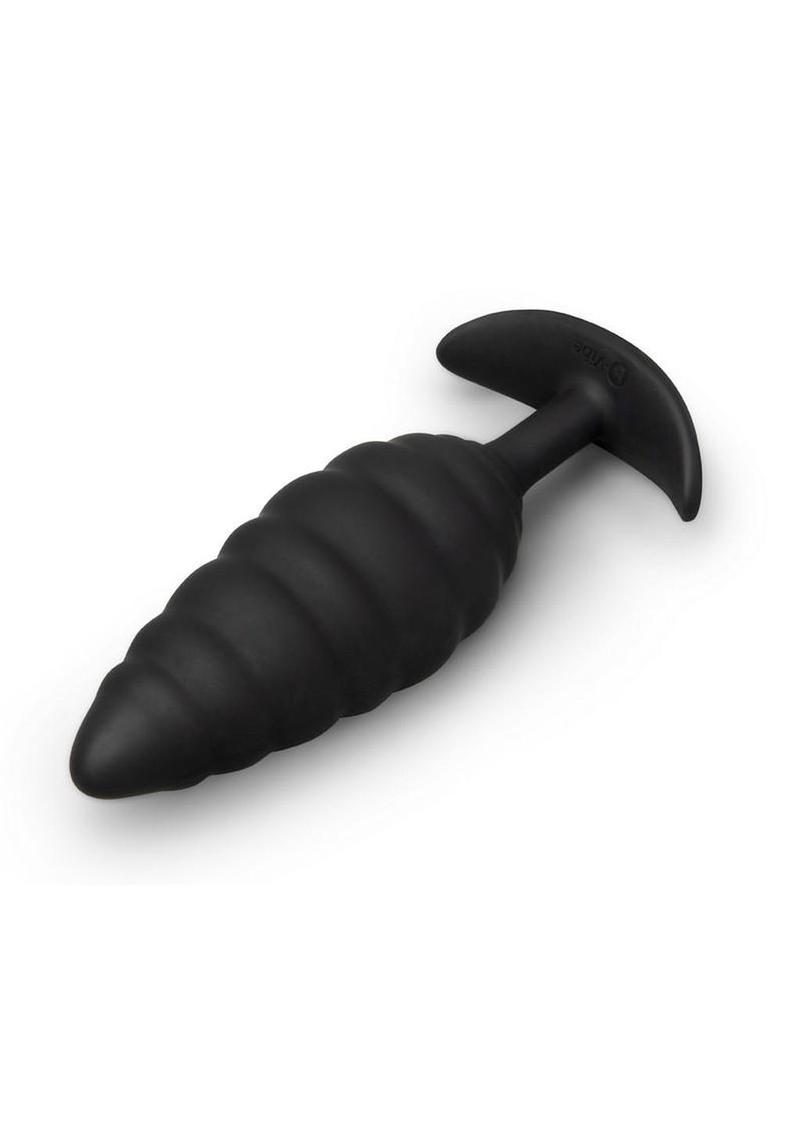 B-Vibe Twist Texture Silicone Plug – Black