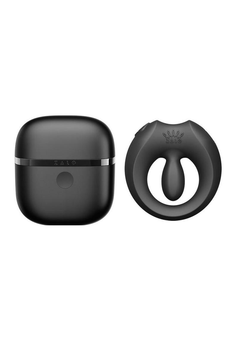 Zalo Apis Rechargeable Silicone App Compatible Vibrating Couple`s Ring – Black