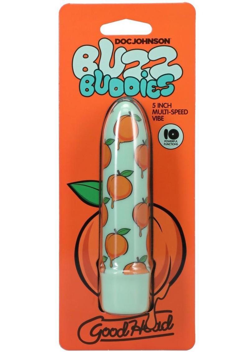 GoodHead Buzz Buddies Peaches 5in Vibe - Green/Orange