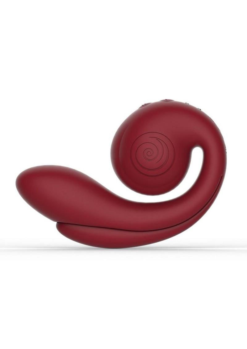 SVibe Snail GIZI Pro Rechargeable Silicone Triple Stimulator – Bordeaux
