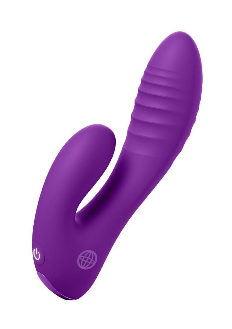 Fantasy For Her Secret Lover Rechargeable Silicone Vibrator with Stimulator – Purple