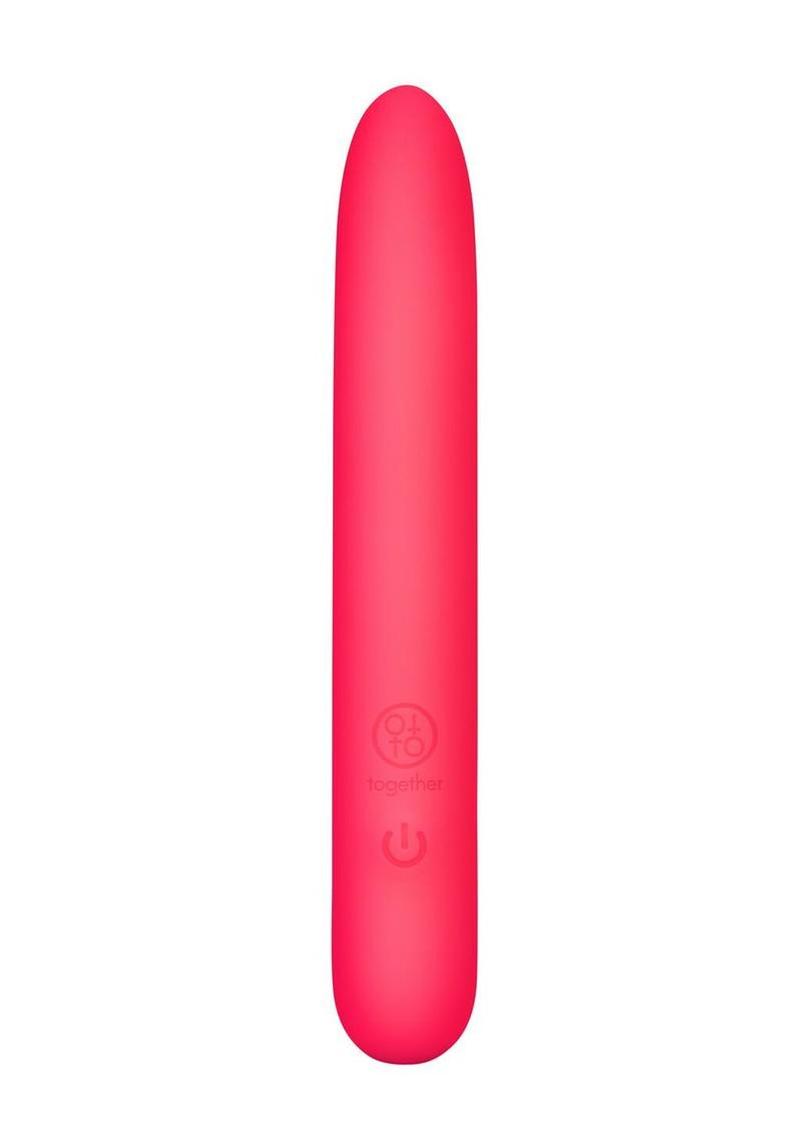 Together Slim Ladyfinger Silicone Rechargeable Vibrator – Pink